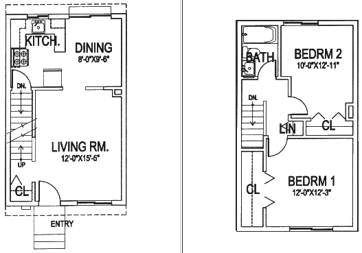 2HAB/1BA - University Townhouses Cooperative