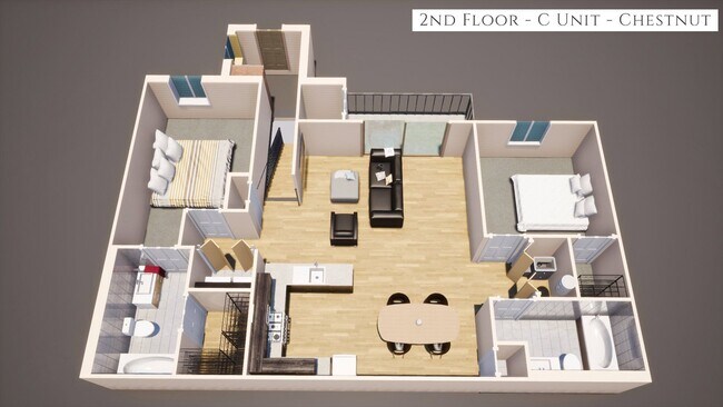 Foto del edificio - Chestnut - 2Br/2Ba Rental Home - 2nd Floor