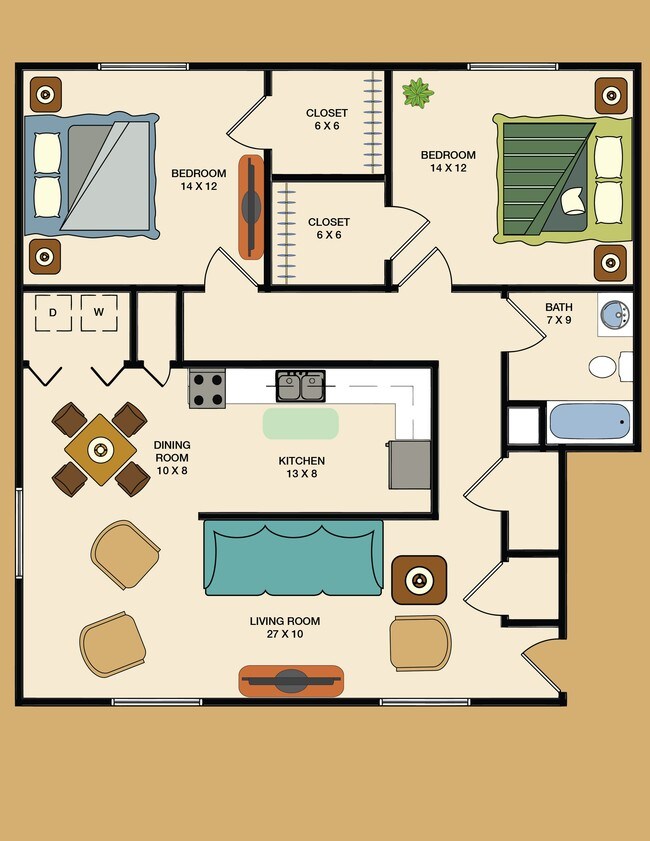 2HAB/1BA - Autumn Hill Apartments