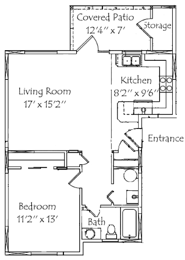 1HAB/1BA - Castle Creek Apartments