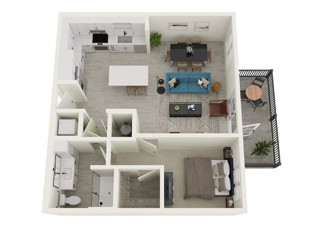 A3 Un dormitorio - Evelyn City Lofts