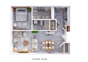 NEW 1BR  Floorplan Rendering - Maple on Melody