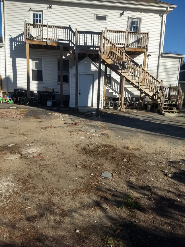 Back stairs to the parking - 91 Fort Hill Ave