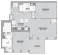 2 Bed 2 Bath-B5-T