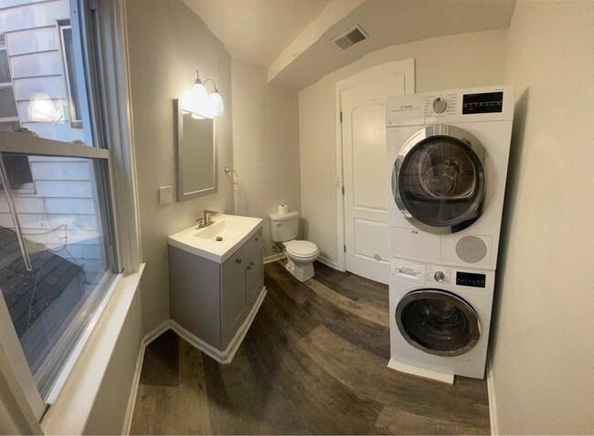 half bath with washer and dryer - 106 S 3rd St