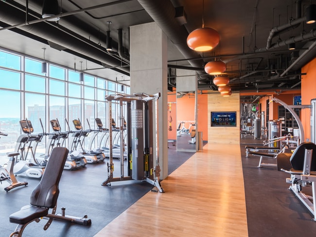 The 24-Hour State-of-the-Art Fitness Center at Two Light Luxury Apartments - Two Light Luxury Apartments