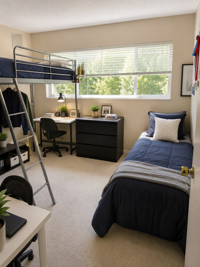 Habitación luminosa y versátil, perfecta para compañeros de piso, profesionales o invitados. - 2614 Warring Street