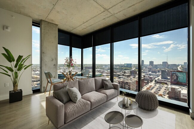 La sala de estar de The Lincoln en Three Light Luxury Apartments - Three Light Luxury Apartments