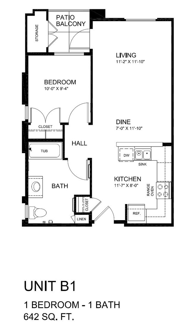 1 dormitorio/1 baño - 642 pies cuadrados - The Quince Street Senior Apartments