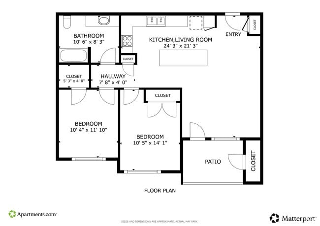 2BR, 1BA, -852SF - Cantala Apartments