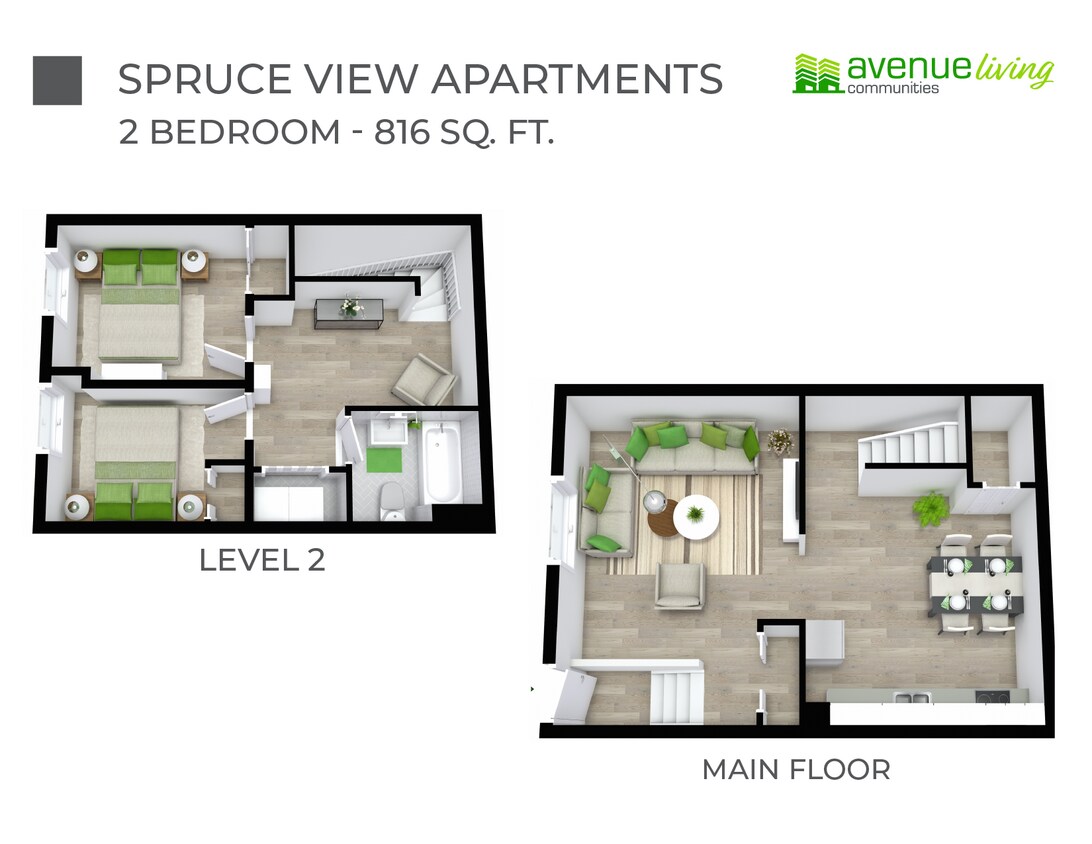 Plan d'étage - Spruce View Apartments