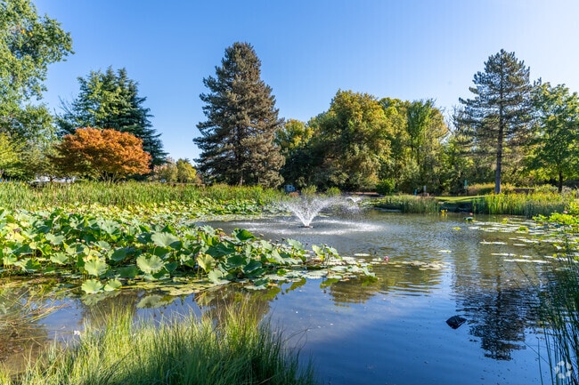 A beautiful pond can be found at Starker Park.