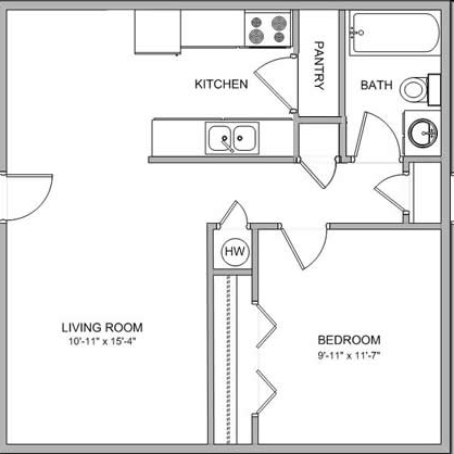 1BR/1BA - Troy Villa & Gateway Apartments