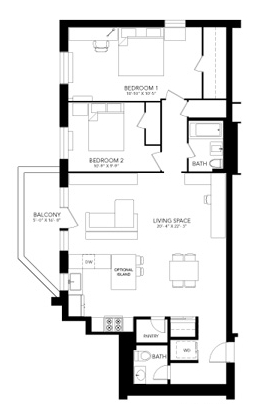 2BR/2BA - The Courtyards of Upper Forest Hill