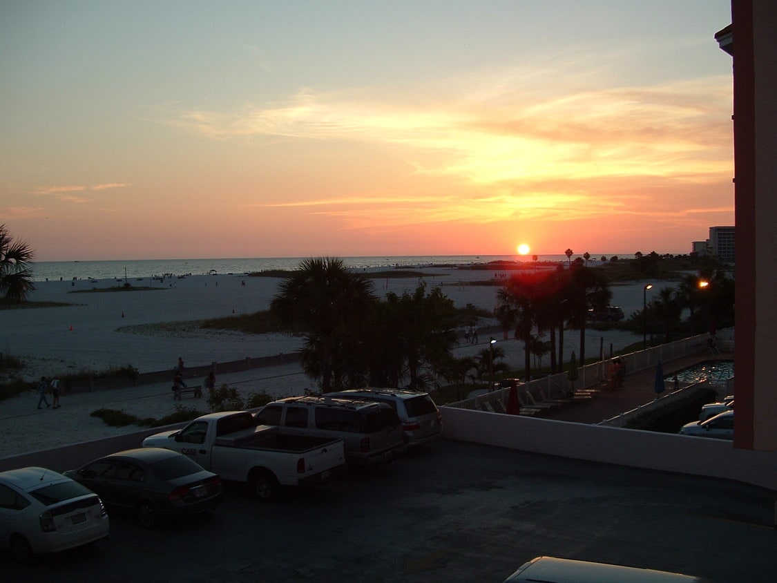 Sunset from patio - 11000 Gulf Blvd (Treasure Island, FL)