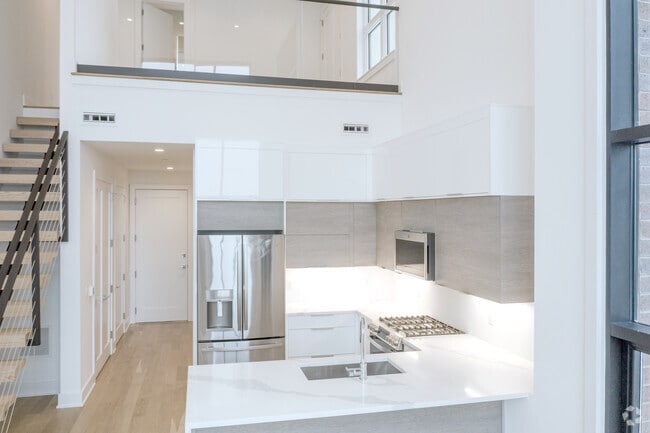 1 BR 2 BA Loft 915SF Kitchen - The Lofts at Blvd East