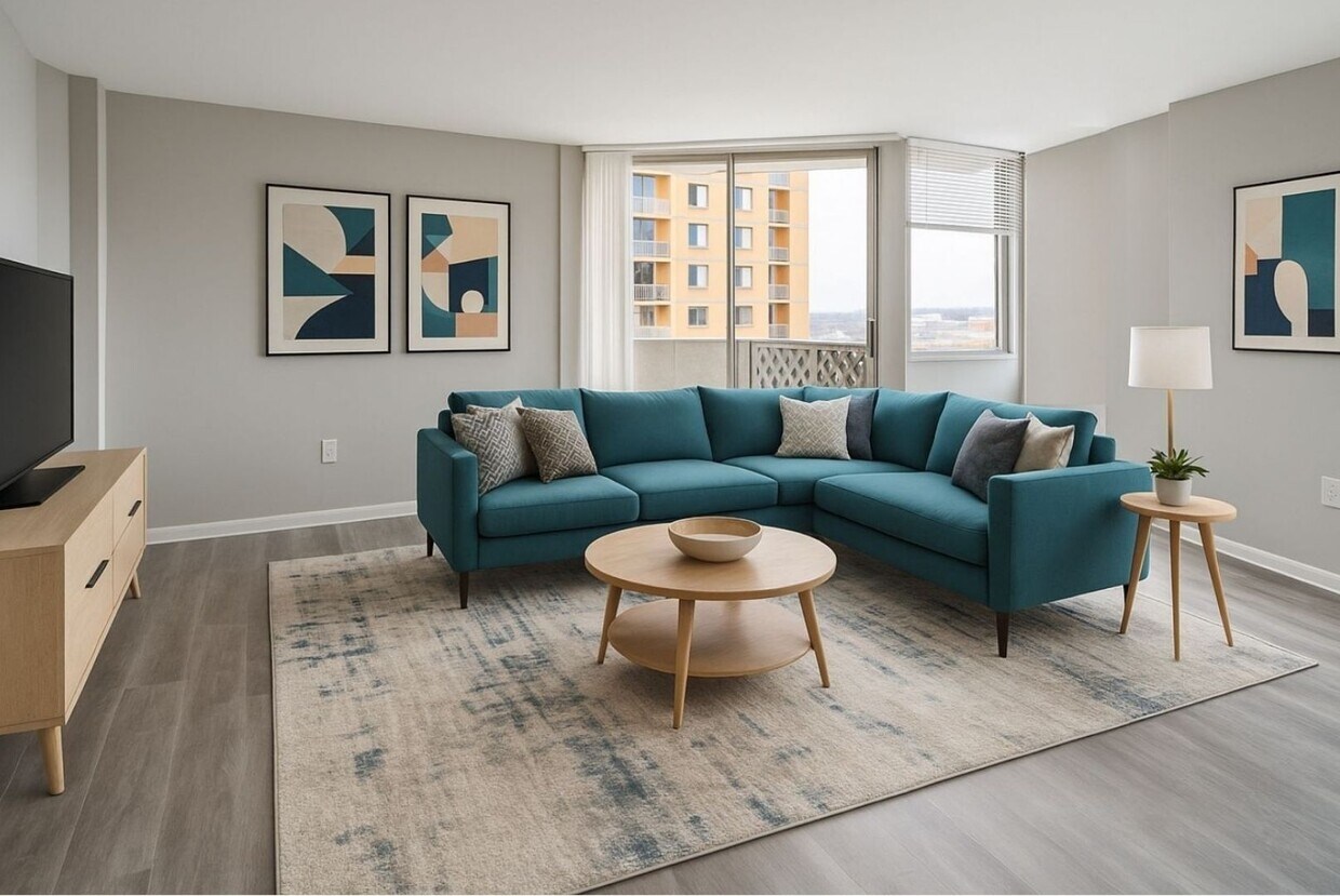 Torres- Sala de estar - The Revere Apartments