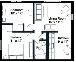 Two Bed, One Bath - Timber Ridge