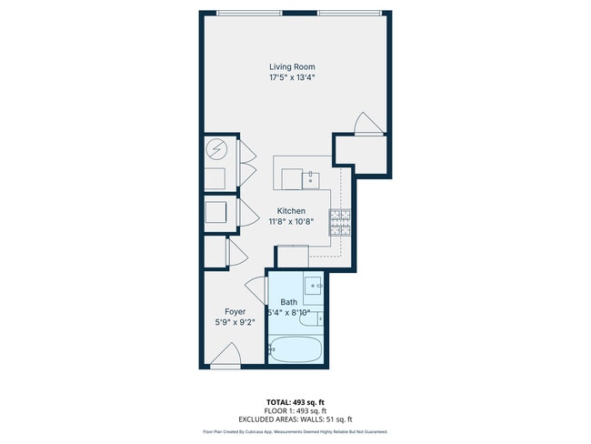 Studio Floorplan - 5139 N Broadway St
