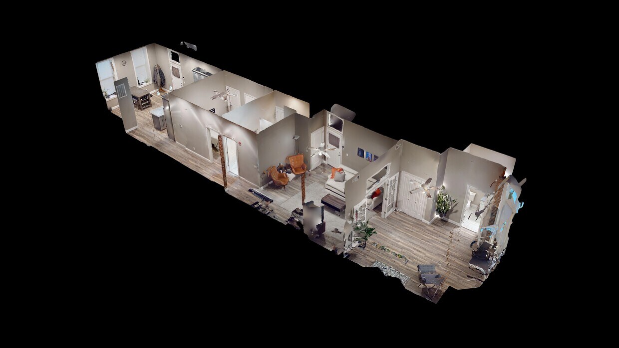 3D view of the apartment. - 127 N 6th St