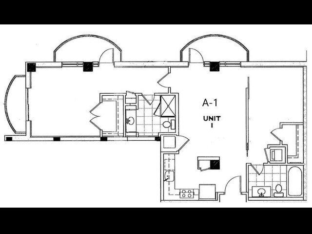 Plano de planta A-1 - The Peach Atlanta