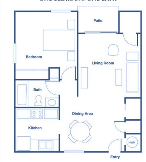 1BR/1BA - The Dunes Apartments