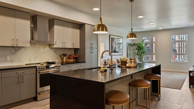 Third kitchen angle in Jade model showing full layout - The Residences At Sugar Alley