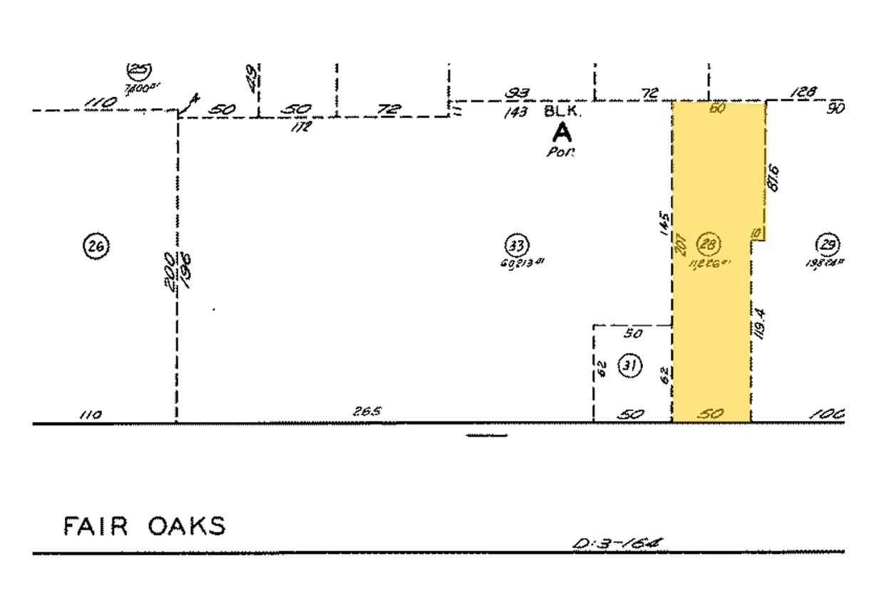 Plat Map - 1590 N Fair Oaks Ave