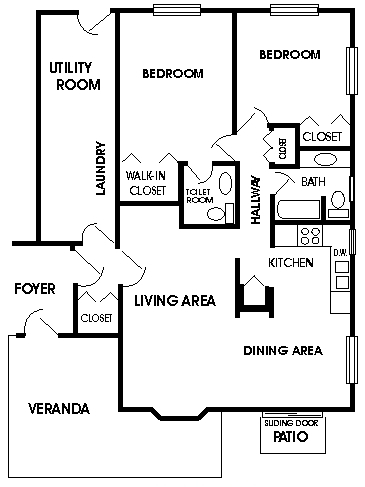 2BR/1.5BA - Arbor Meadows