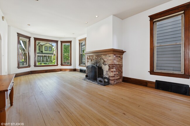 Living Room w/wood fireplace - 1832 W Berenice Ave