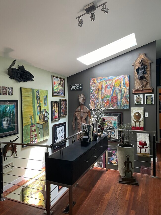Eclectic collection of local art - 8501 Locust Ave