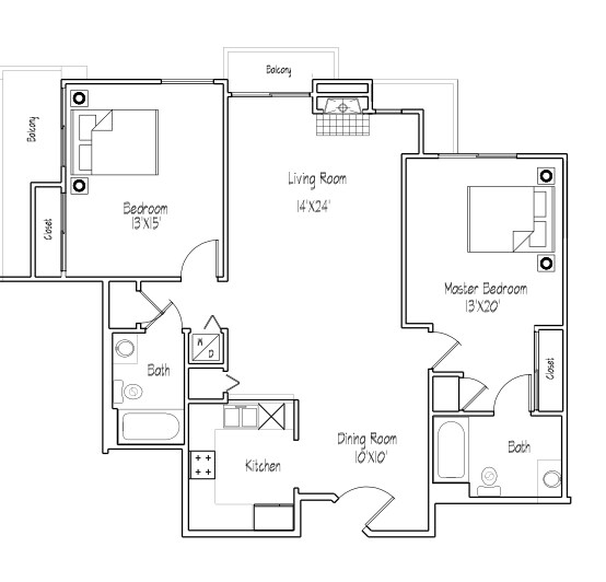 2BR/2BA - Magnolia Apartments