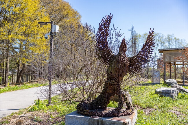 Along the West End border, the Atlanta Beltine features beautiful scluptures.