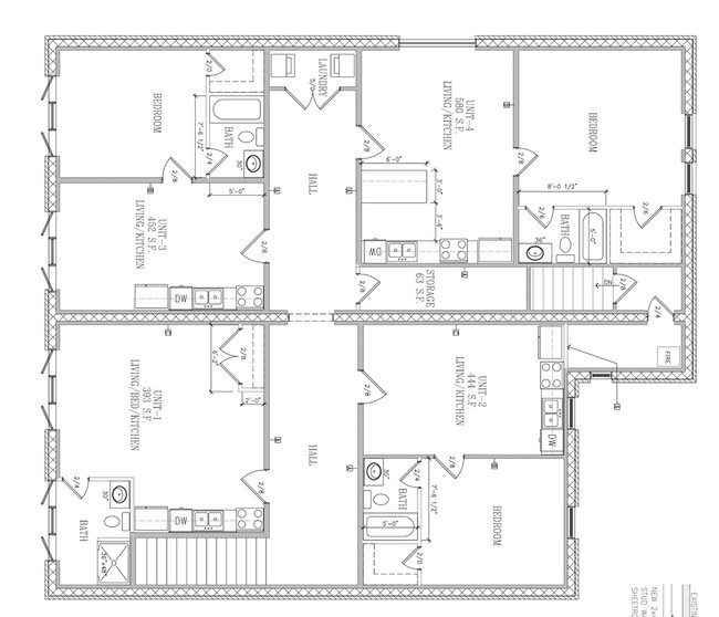 Floor Plan of all units - 130 N Main St