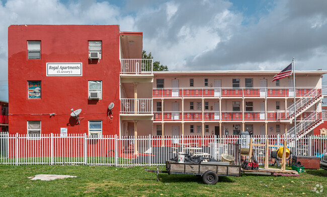 Side view of building - Regal Apartments