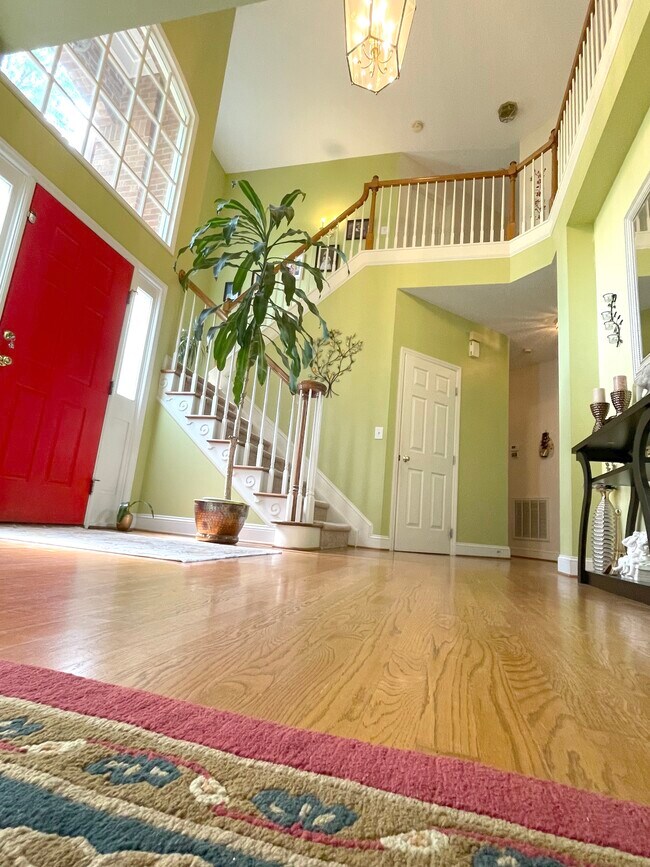 Entry way: The green color paint is replaced by white all over the house. - 4210 Shoal Creek Dr