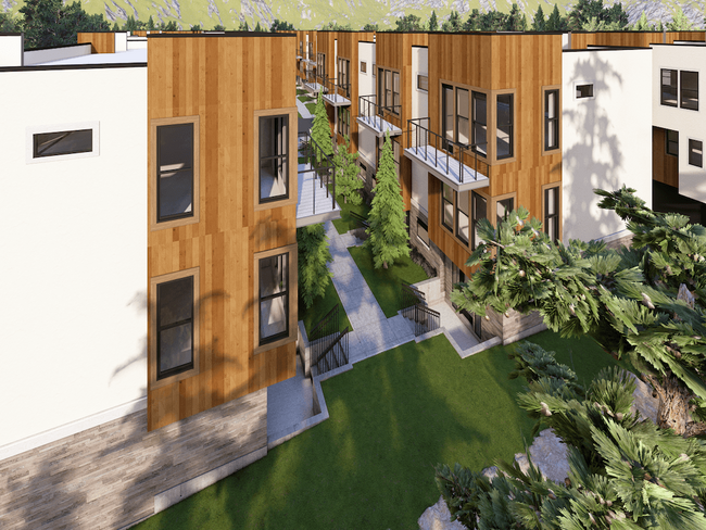 Green Walkways Through The Amber Townhomes - The Amber