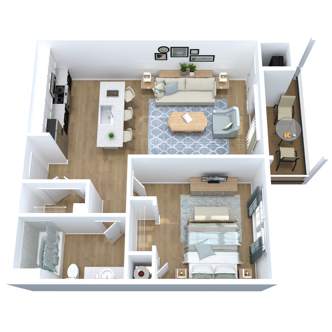 CampusView_Planos3D-com_1Habitación_A - Lake District Flats