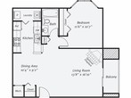 1 Bedroom 770SqFt