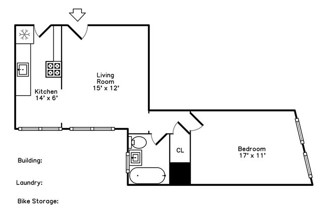 Foto del edificio - Front facing 1 bed 1 bath apartment! Eat i...