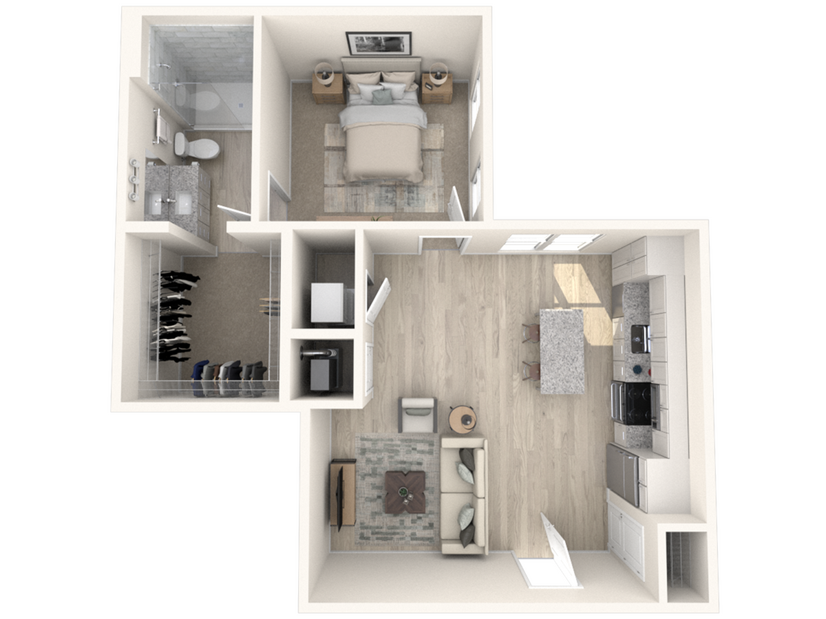 Triton at the Flats – A3.0 | One Bedroom, One Bathroom