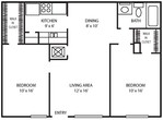 2 Bedroom / 1 Bathroom