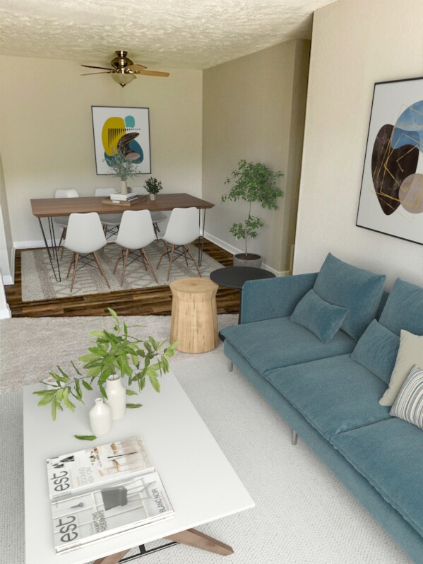 Comedor y área de estar - Jasper Place Apartments
