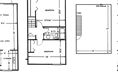 2HAB/2BA - Westgate Village Townhouses