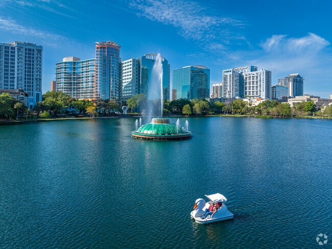 Go pedal boating along the massive Lake Eola near the Lake Eola Heights neighborhood.