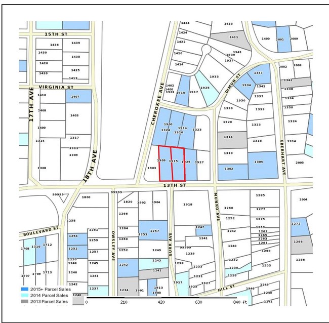 Plat of 1909 & 1915 13th Street - 1909 13th St