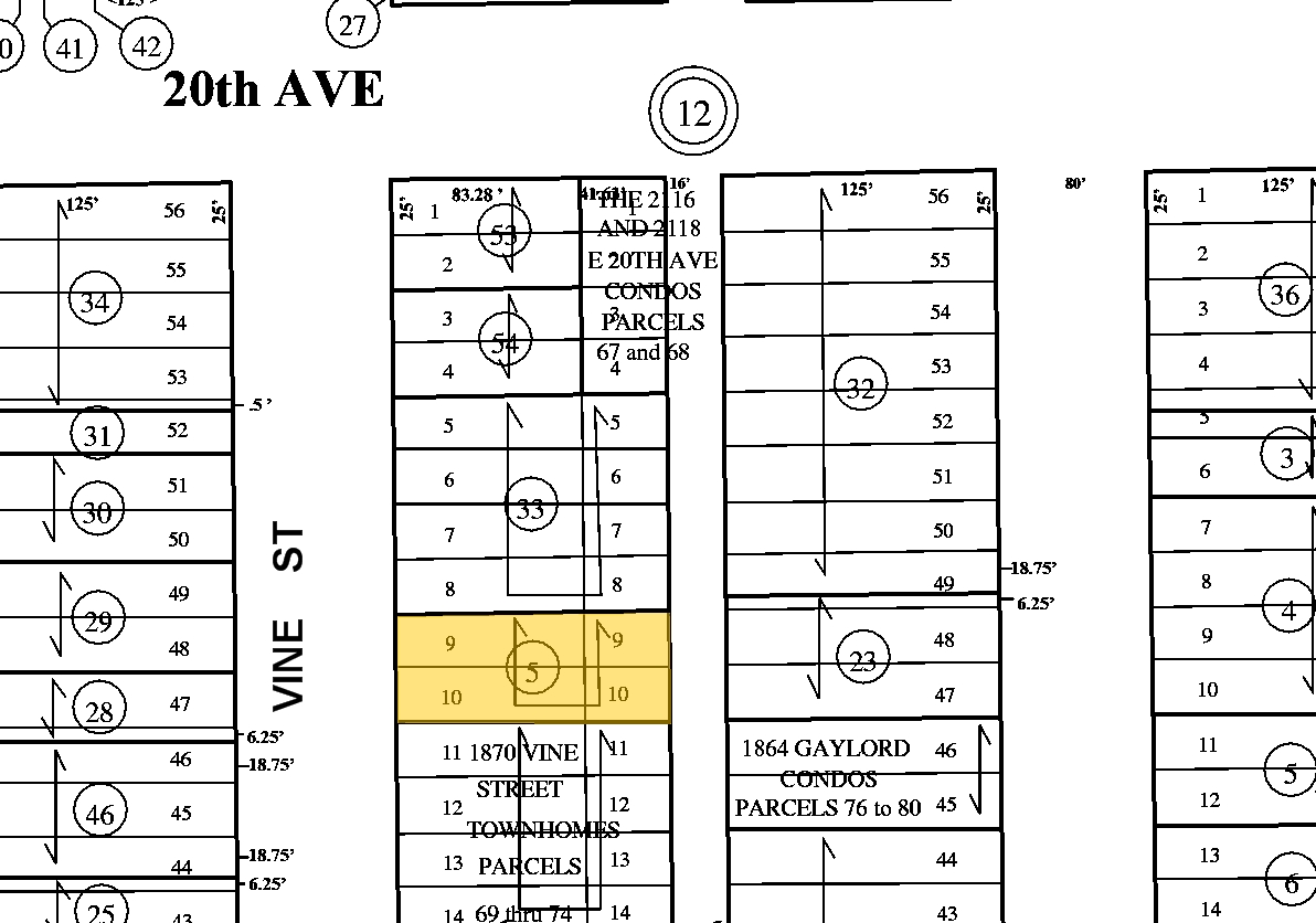 Mapa de la parcela - Vine Apartments