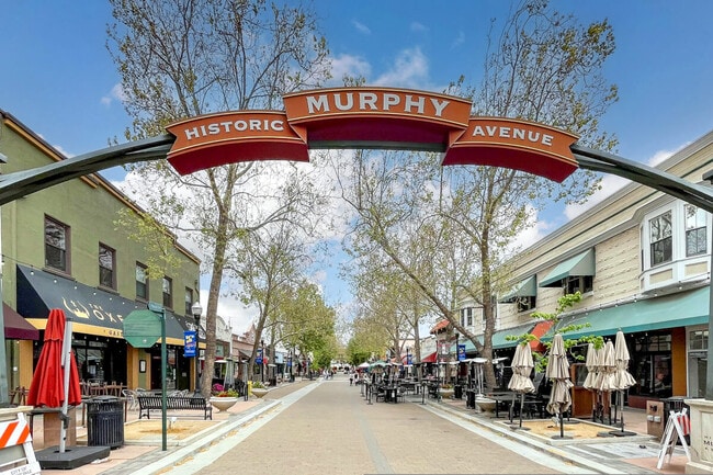 Historic Murphy Avenue is a charming town center bustling with restaurants in Sunnyvale West.