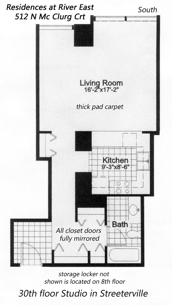 great layout - 512 N McClurg Ct