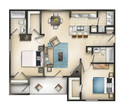 Greenwich (2 Bed / 2 Bath / Patio or Balcony)